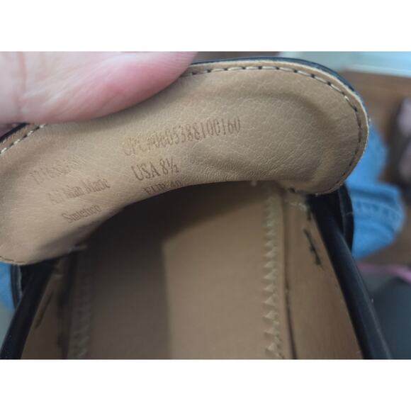 Sam & Libby 8.5 Lug Sole Loafers Gold Chain Chunky Platform Black - Picture 7 of 7